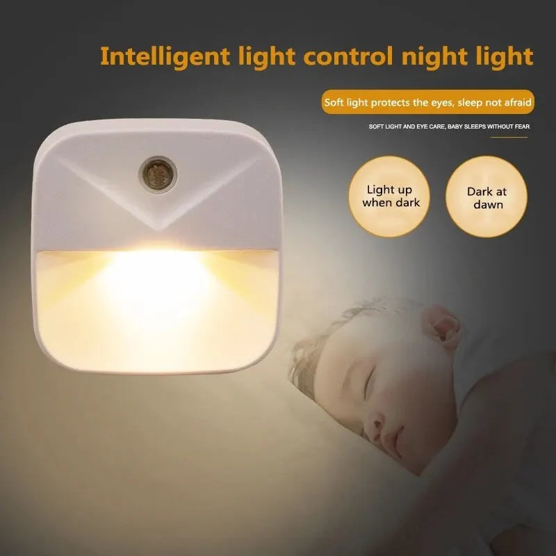 Smart Sensor LED Night Light for Kids and Bedrooms | Auto-On Plug-in Night Light alternate view