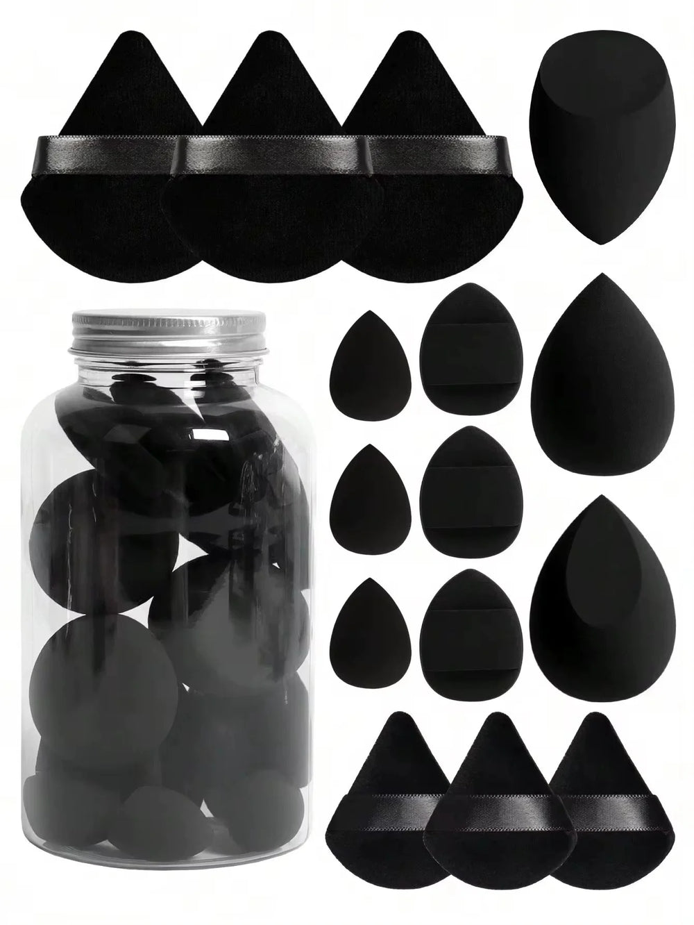 12/15Pcs Makeup Sponge Set | Latex-Free Beauty Blender Puff Kit additional angle