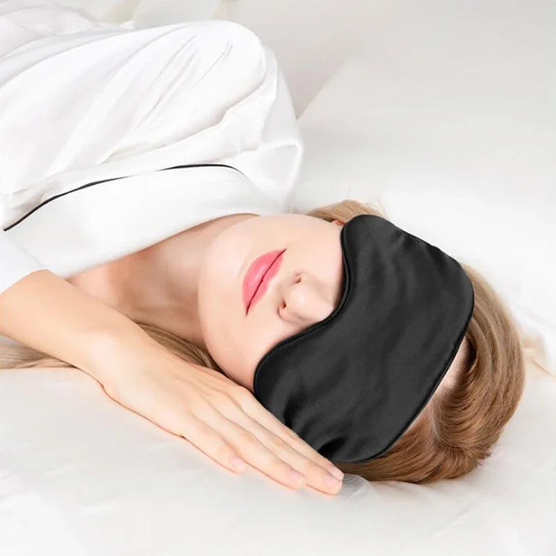 Women Imitated Silk Sleep Eye Mask | Portable Travel Blindfold for Restful Sleep additional angle