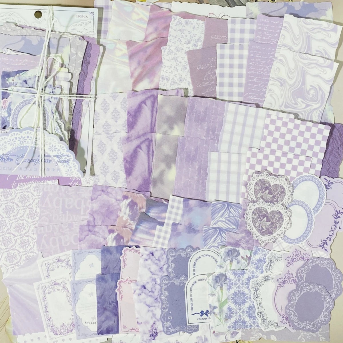 Journamm 100-Sheet Scrapbook Paper Pack | DIY Card Making and Decorative Collage Supplies
