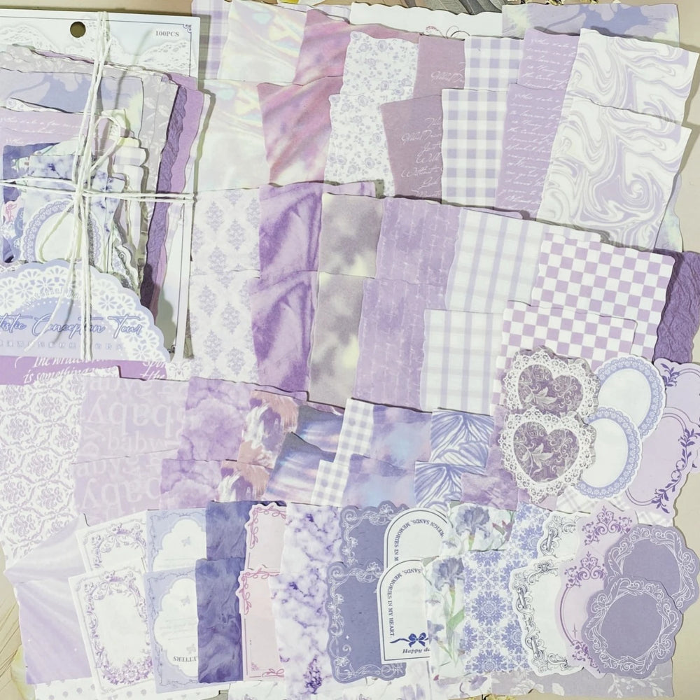 Journamm 100-Sheet Scrapbook Paper Pack | DIY Card Making and Decorative Collage Supplies