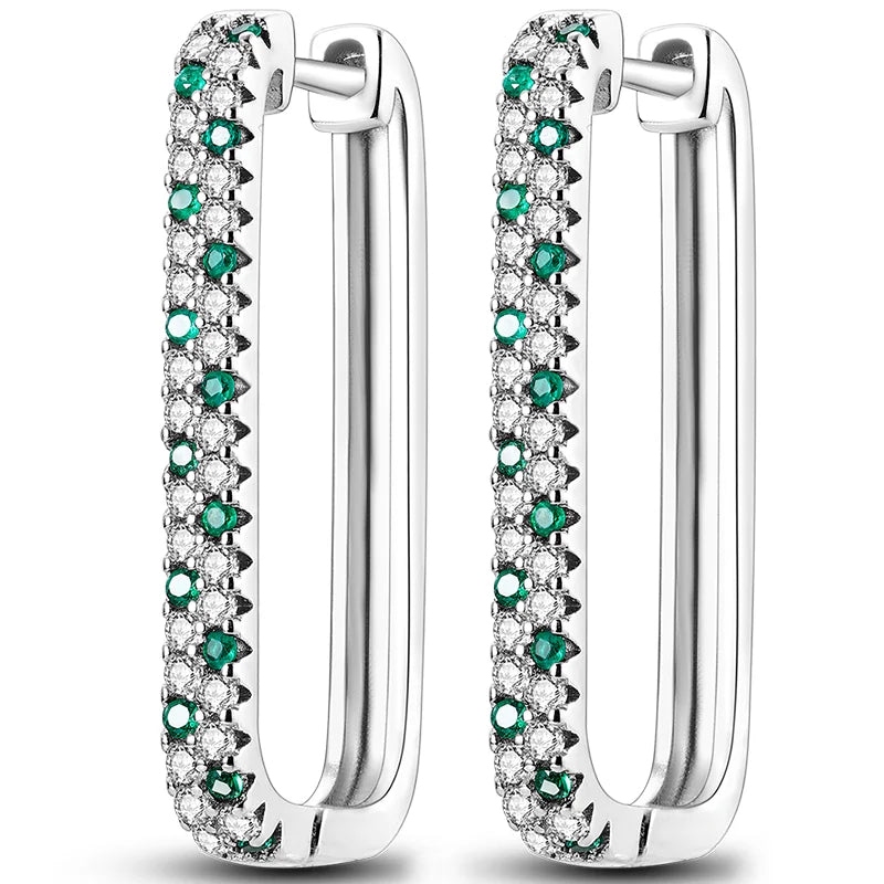 Colorful 925 Sterling Silver Hoop Earrings for Women | Classic Circle Earrings