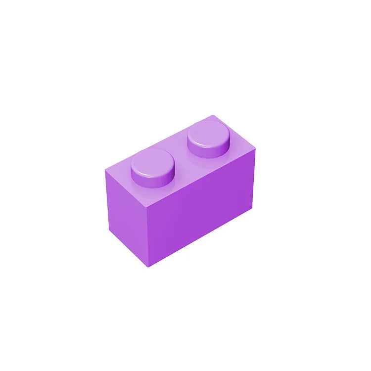 Educational Assemblage Gobricks Brick 1 x 2 without Bottom Tube | Compatible with Leg lifestyle view