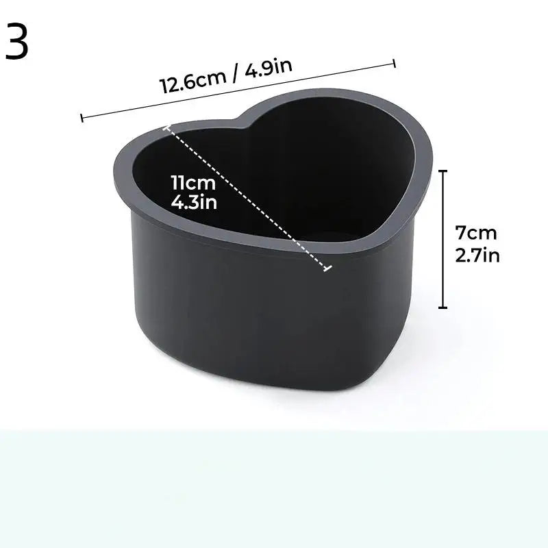 Silicone Mousse Cake Mold Flower Heart Star Shape Kitchen Baking Pudding Cup Chocolate close-up view