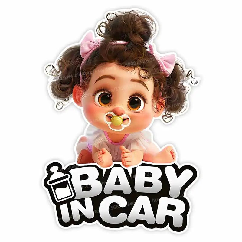 Cute Baby Pacifier Car Warning Sticker