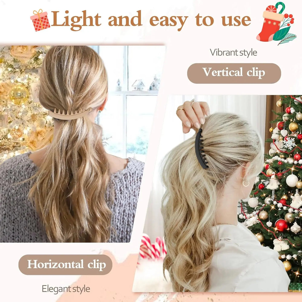 5 Pieces Banana Hair Clips for Women Strong Grip Non-Slip Hair Claws for Thick Hair 5 lifestyle view