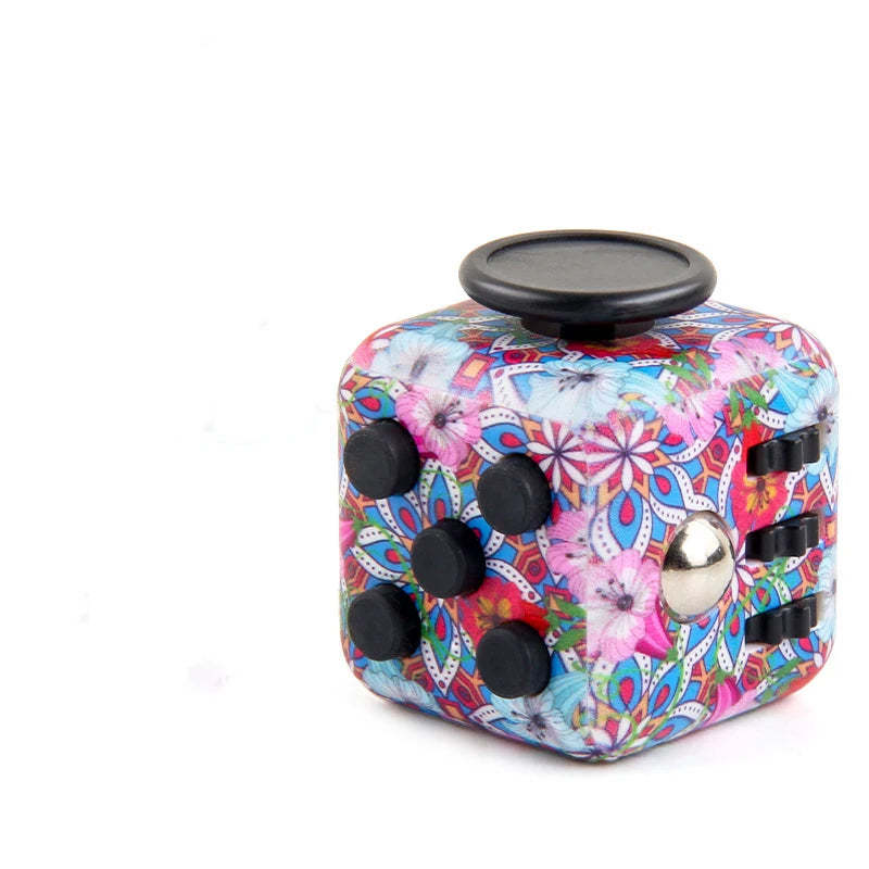 Fidget Dice Stress Relief Toy | Anxiety Relief Fingertip Decompression Cube additional angle