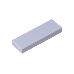 Gobricks GDS-562 Tile 1 x 3 Building Blocks | Compatible with Lego 63864 close-up view