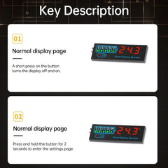 LED Voltage and Battery Capacity Display Board | DC 7-55V Universal Smart Battery Char close-up view
