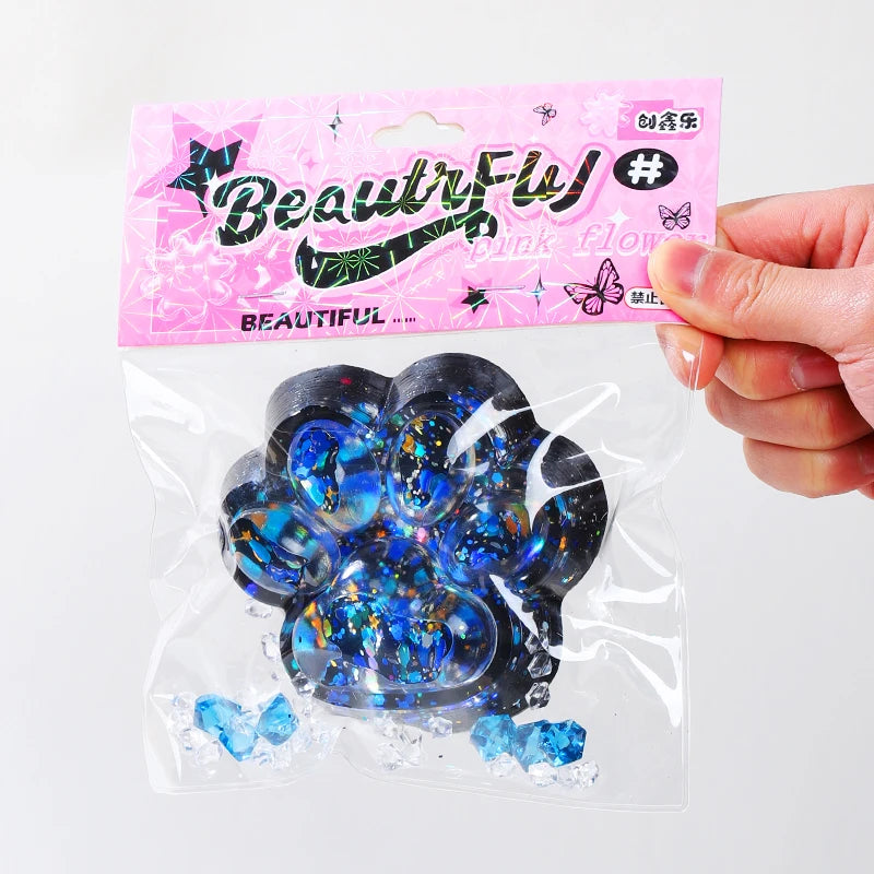 Taba Squishy Cat Paw Squeeze Toys Kawaii Sticky Squishies Fidget Toys for Birthday Party detail view