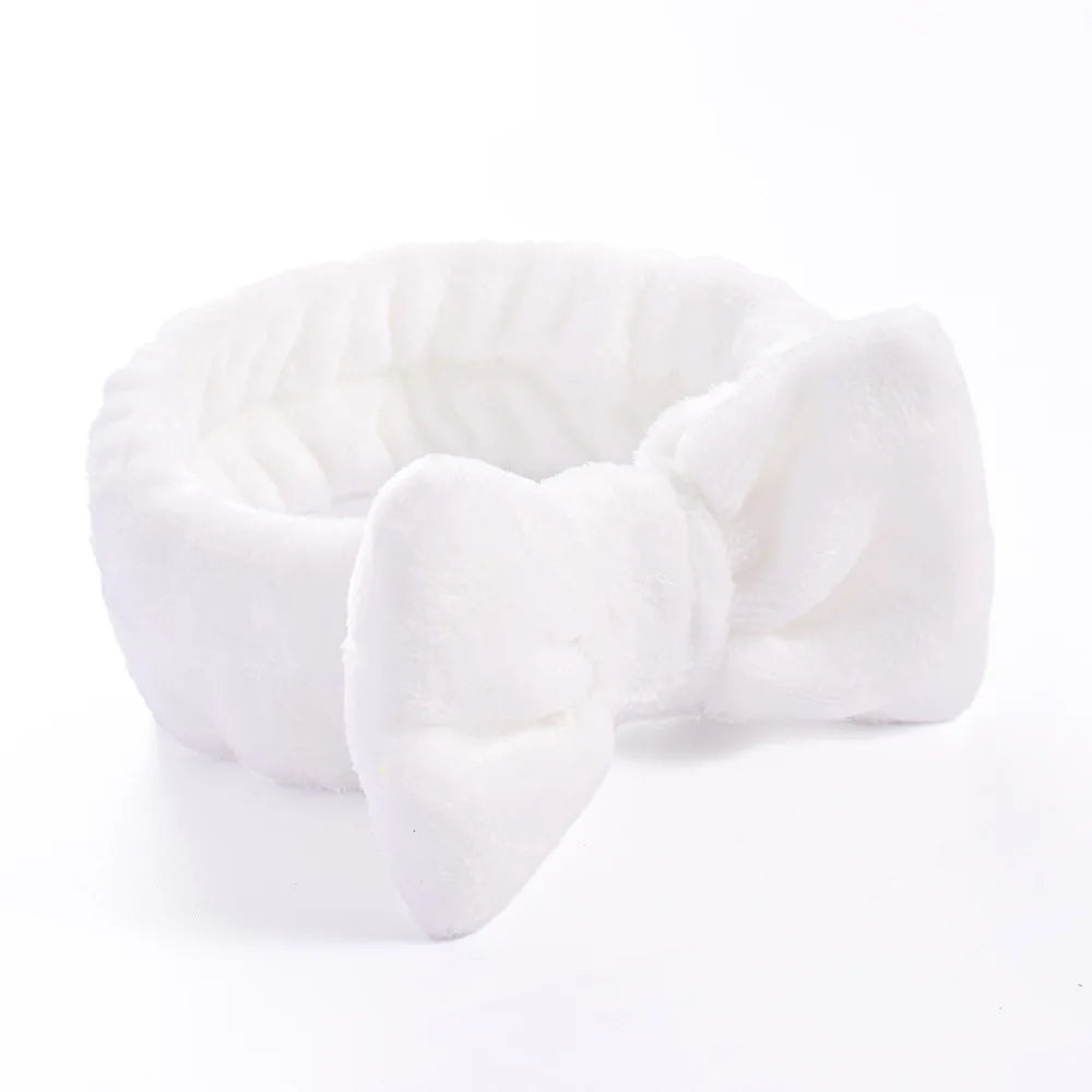 Soft Coral Fleece Headband Women Makeup Wash Face Spa Elastic Hair Band Fashion Femal lifestyle view