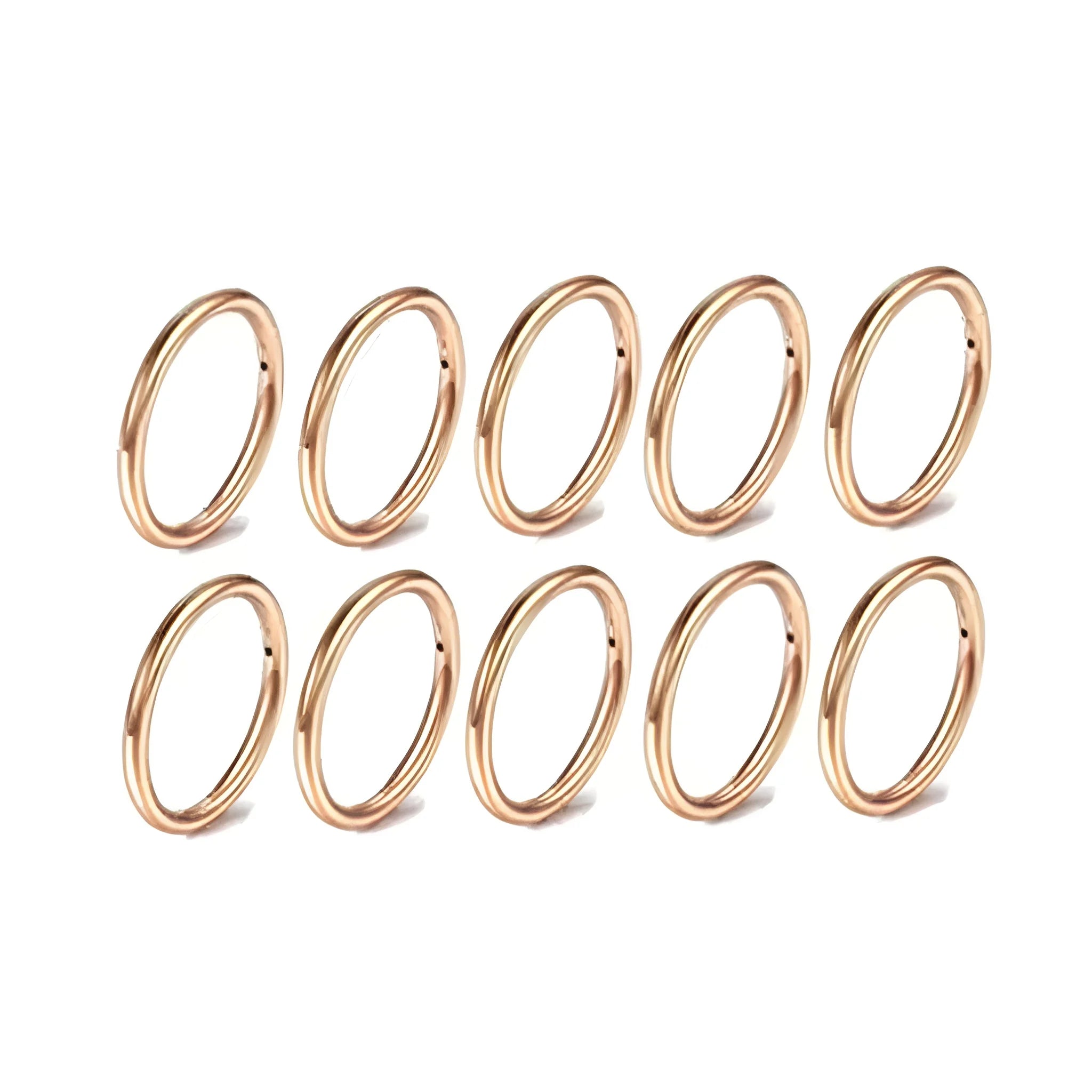 5/10Pcs 16G Nose Ring Hoop Stainless Steel Hinged Nose Rings Septum Clicker Tragus He alternate view