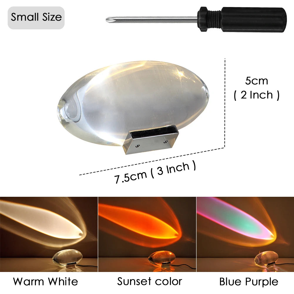 Eye Of The Sky Italian Designer Crystal Table Lamp | LED Night Projector for Living R alternate view