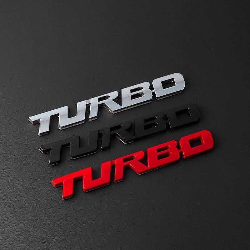 Turbocharged Metal Alloy 3D Car Sticker Badge - Onlytenbucks.com