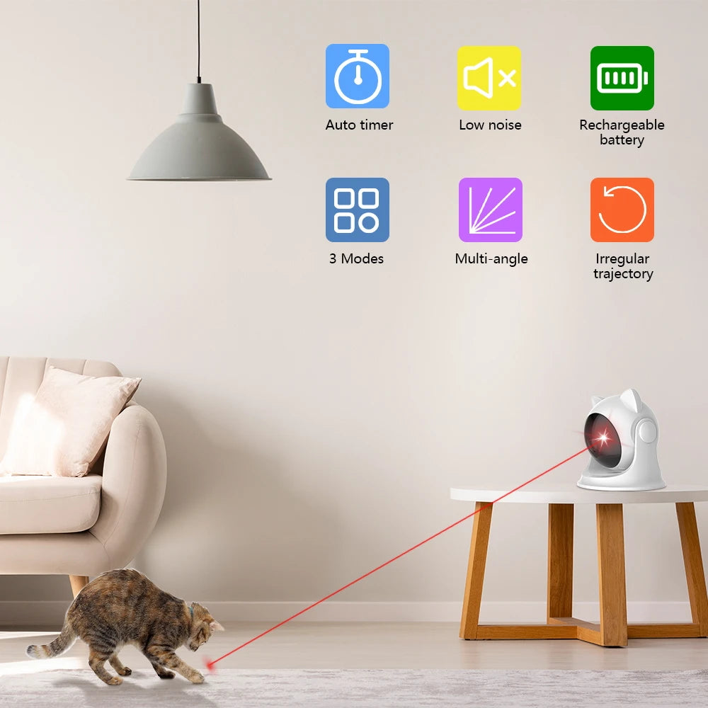 Automatic Cat Laser Toy – Rechargeable Interactive