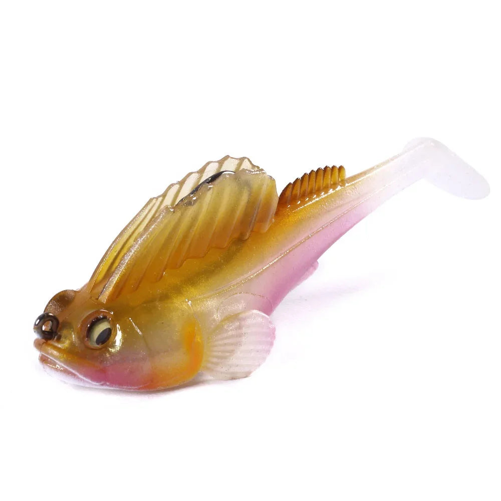 1pcs Silicone Dark Sleeper Wobbler Fishing Lure 7g 14g 20g Sinking Soft Lure Jig hook close-up view
