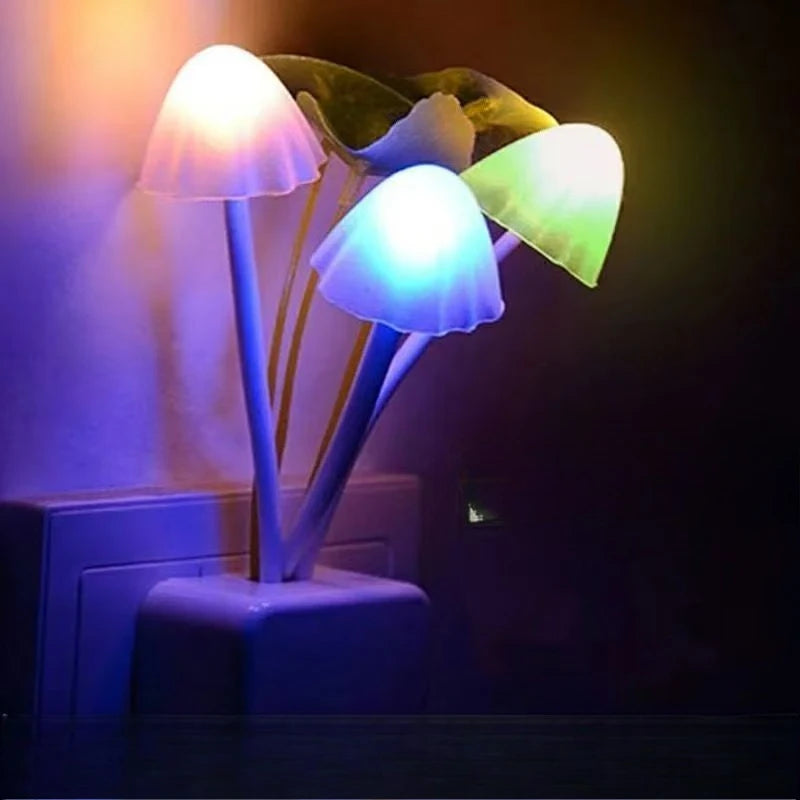 Mushroom Night Light | Auto Sensor LED Lamp with Colorful Glow lifestyle view
