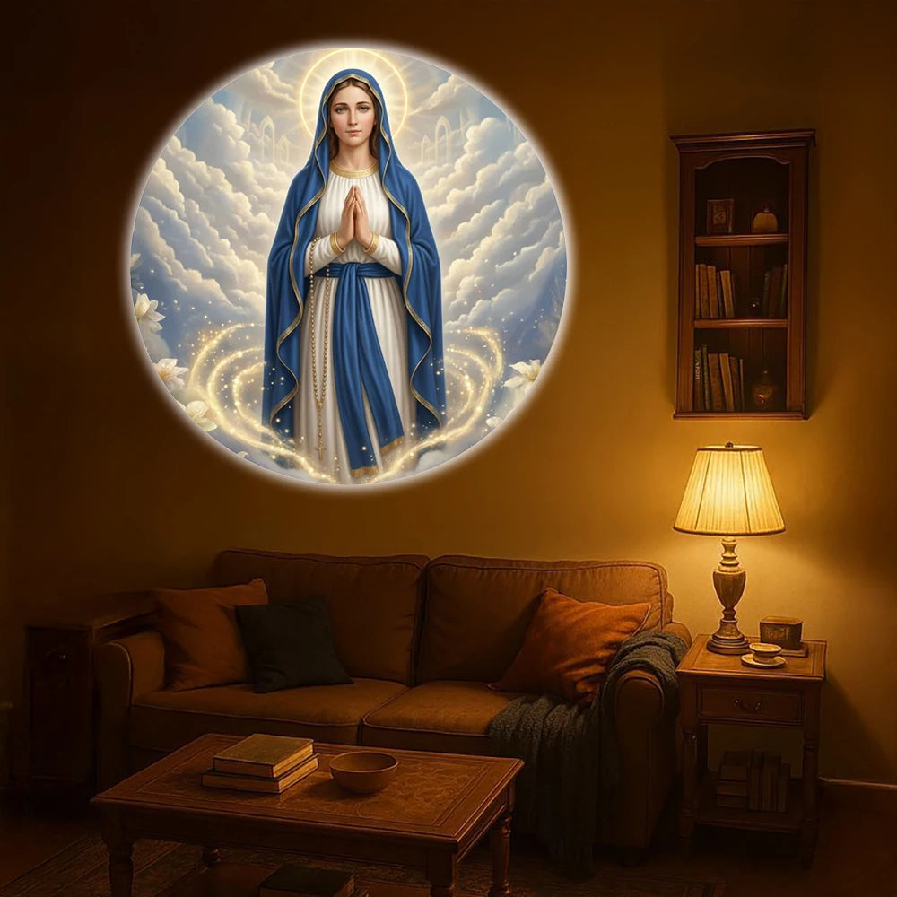Virgin Mary Pattern Projector Lamp | Christian Gift with Six Patterns detail view