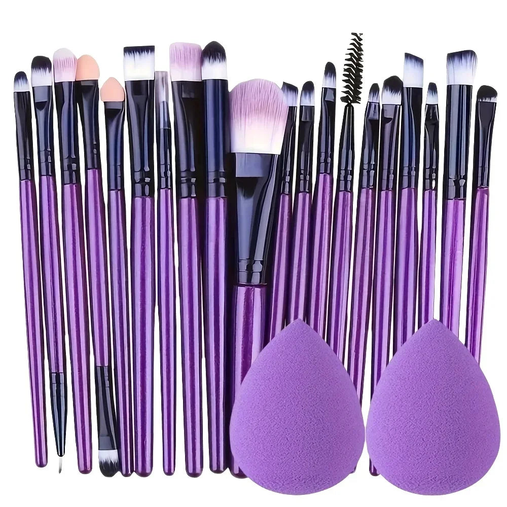 20pcs Eye Makeup Brush Set Portable Soft Makeup Brushes Beauty Tools Foundation Eyeshadow Eyeliner B