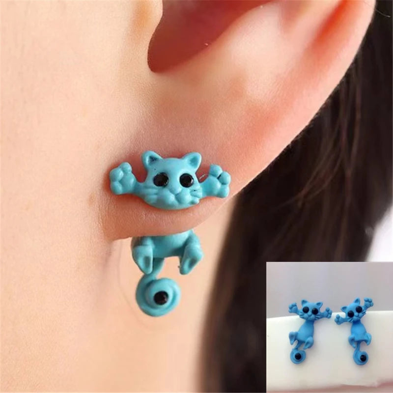 New Fashion Cute Animal Female Creative Handmade Earrings Polymer Clay Dinosaur Dog C alternate view