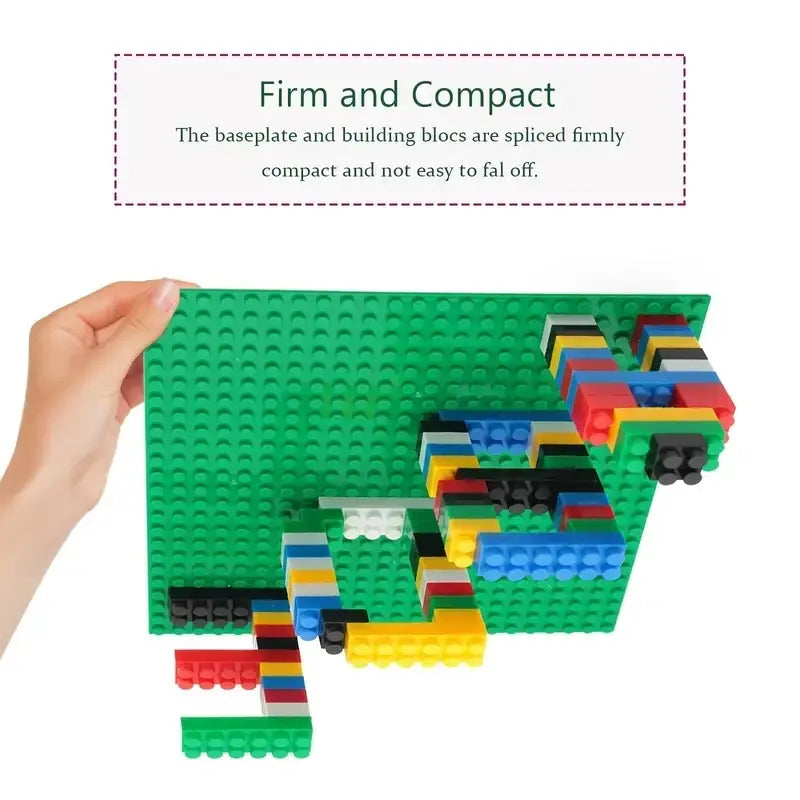 Classic Building Block Baseplates | 3-Pack Compatible Base Plates for Creative Constr lifestyle view