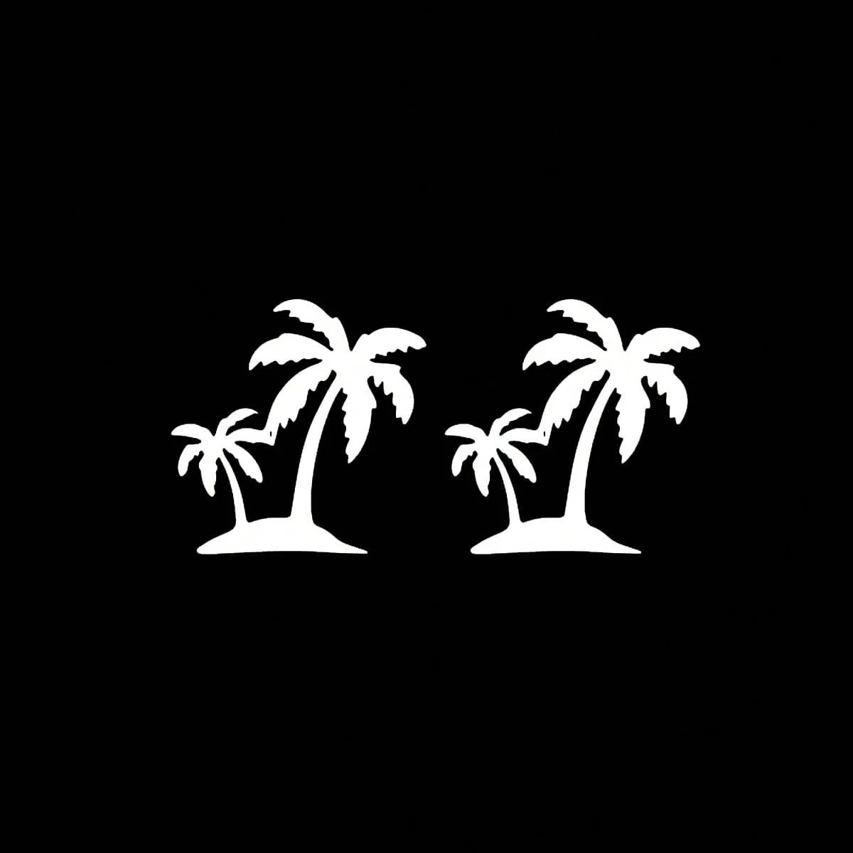 palm tree Decal Waterproof Sticker Car Rearview Mirror Windshield Side Window Sun Visor detail view