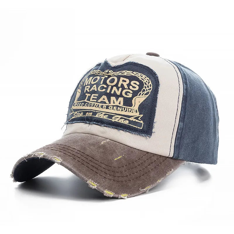 Washed Cotton Damage Finish Baseball Cap | Unisex Adjustable Snapback Hat for Vintage lifestyle view