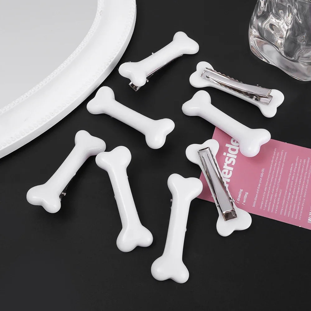 White Bone Hairpins Fashion Lovely Women Gril Headwear Barrettes Hair Band Accessories close-up view