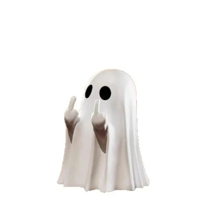 Resin Ghost Middle Finger Statue Cute Naughty Party Scene Desk Decor Gift Small Sculp lifestyle view