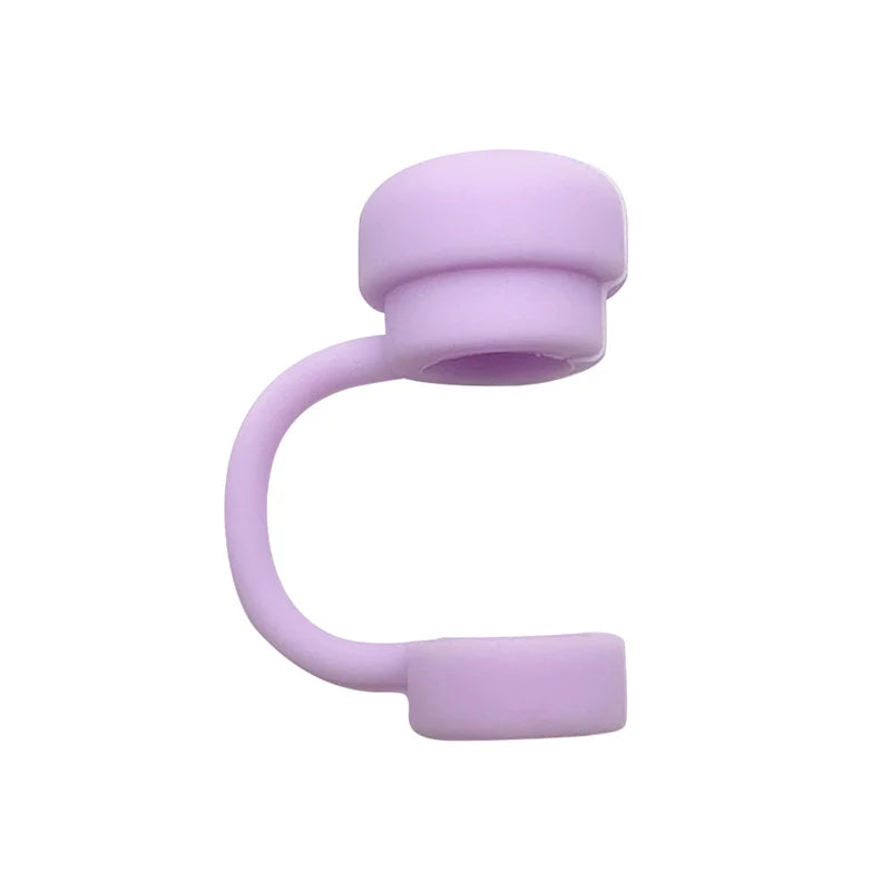 Straw Covers Cap Reusable Silicone Straw Toppers Compatible With Stanley Cup Spill Lea close-up view