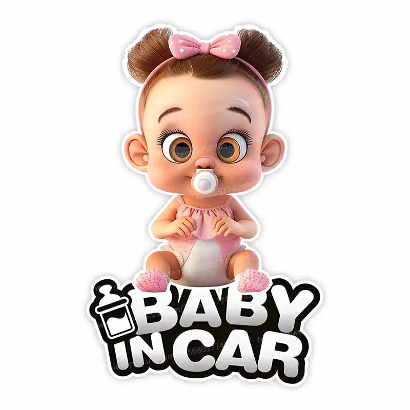 Cute Baby Pacifier Car Warning Sticker