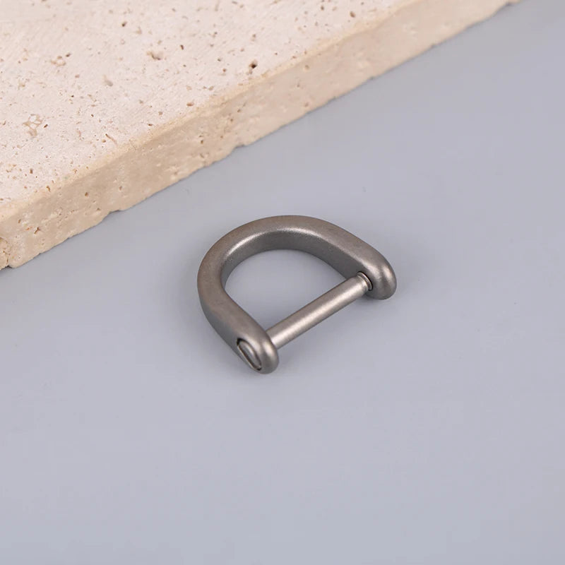 Titanium D Ring Key Shackle | U Shape Horseshoe Clasp for Car Key Fob and DIY Leather lifestyle view