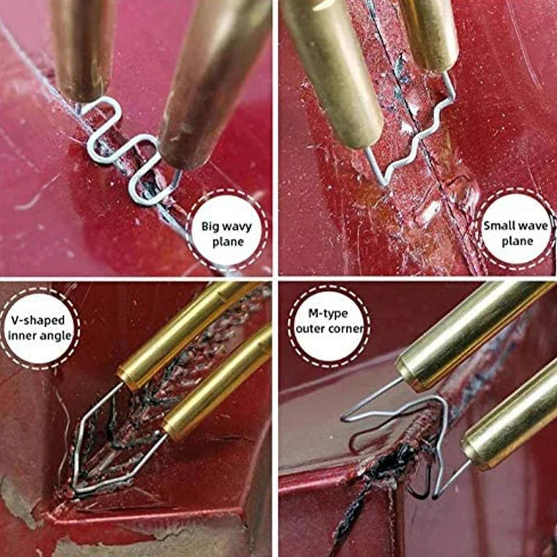 Stainless Steel Plastic Welder Hot Rivet Staples | Bumper Welding Staples Kit additional angle