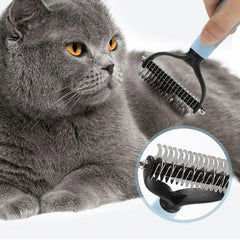 New Professional Pet Cat Hair Removal Comb Brush Dog Grooming Shedding Tools Puppy Hai close-up view