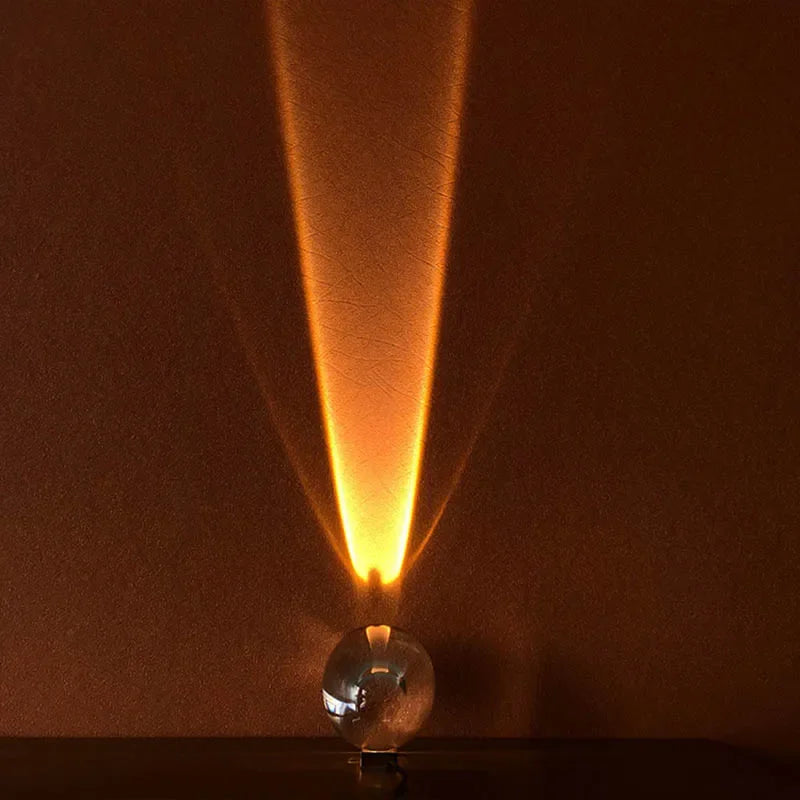 Crystal LED Table Lamp | Italian Designer Eye of the Sky Bedside Decor close-up view
