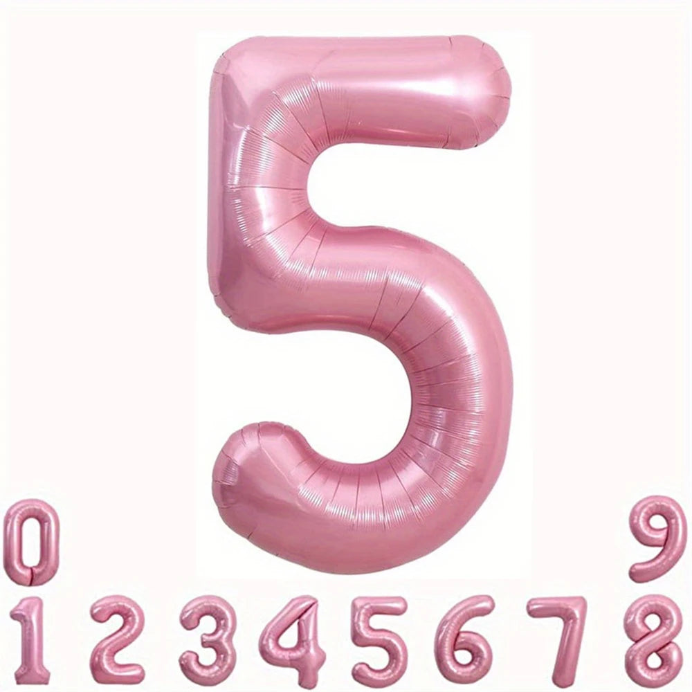 Pink Foil Number Balloon 40 inch | Birthday Party Decor lifestyle view