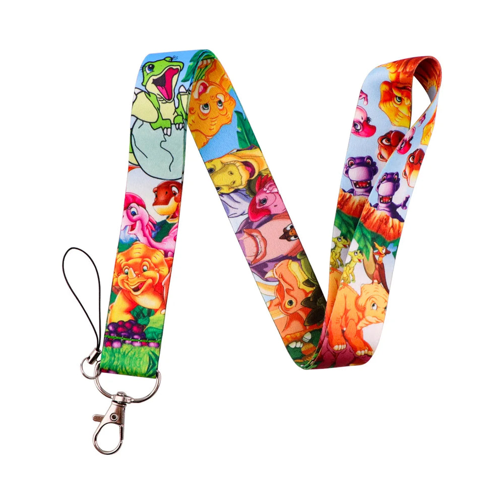 Cartoon Dinosaur Lanyards for Keys Phone Straps ID Card USB Badge Holder Keychain Key lifestyle view