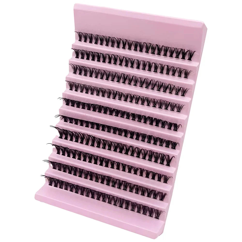 Individual Lashes 8-16mm 200pcs Cluster Lashes Natural Look Mixed Tray DIY Eyelash additional angle