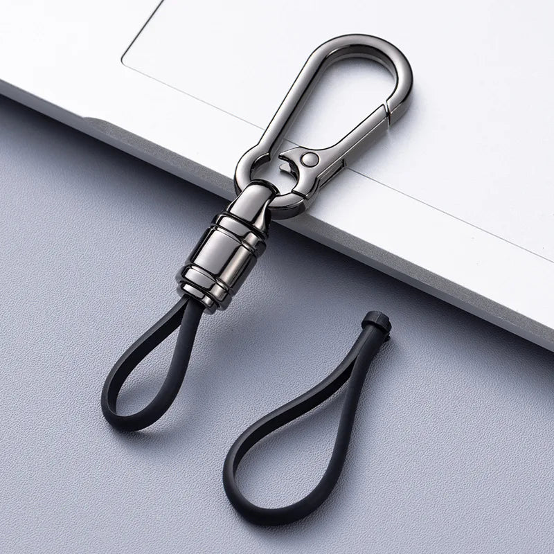 Metal Keychain for Men | Premium Anti-Lost Car Key Ring with Belt Clip additional angle