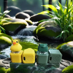 Funny Croaking Frog Duck Keychain Rechargeable Keyboard Fidget Clicker Sound Keyring Wit detail view