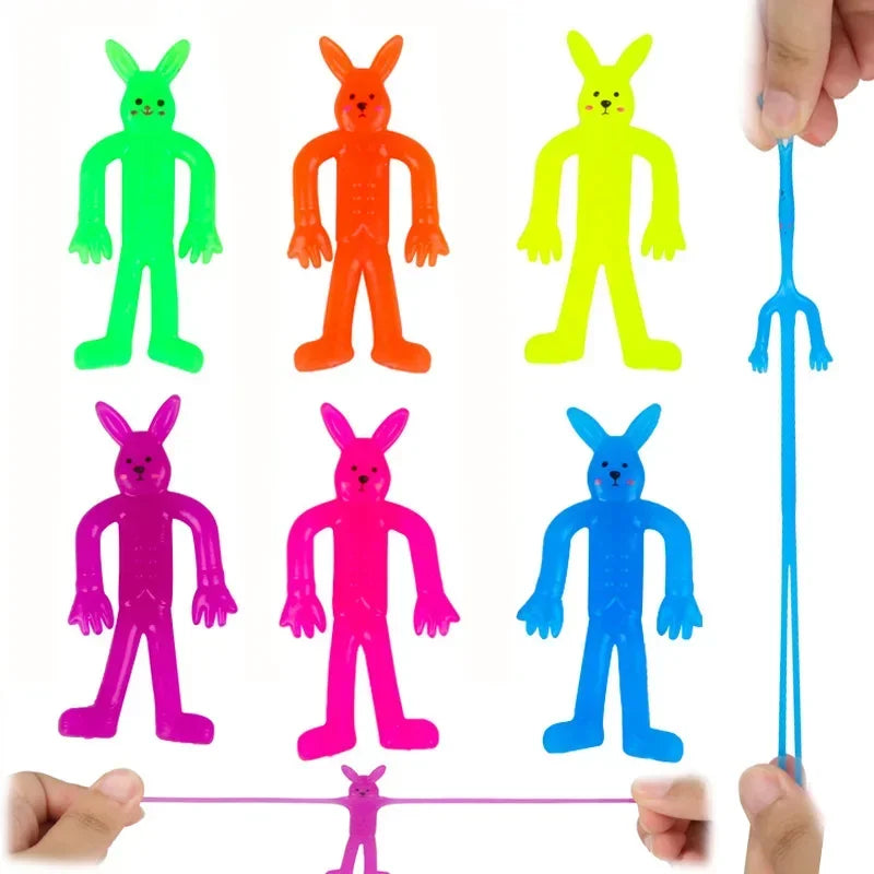 10/20PCS Fun Sticky Stretching Smiling Face Rabbit People Pinch Toy Birthday Party Favor Christmas C