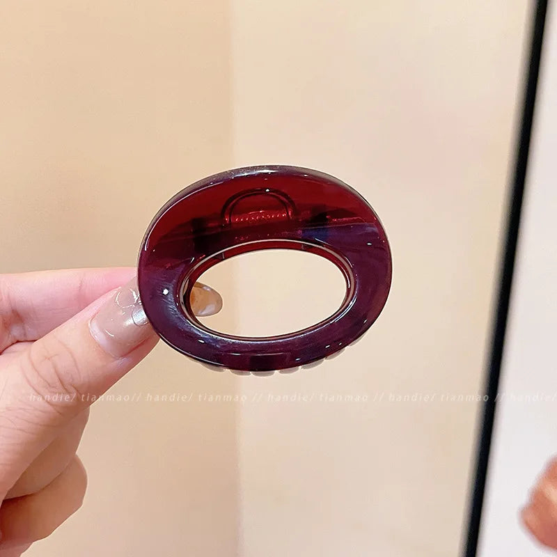 1pc Premium Acetate Hollow Shark Clip 2026 New Back of Head Hair Claw for Women Thin Hair Volumizing
