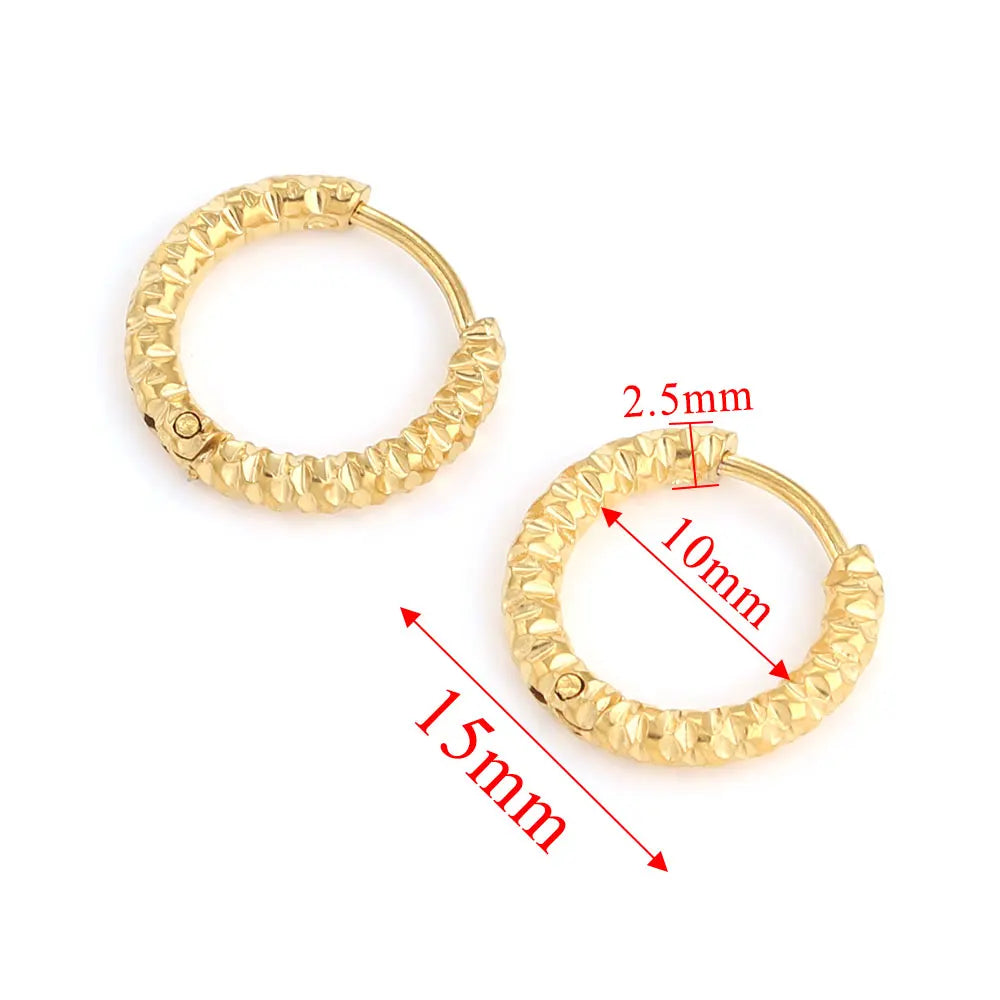 6pcs Stainless Steel Hoop Earrings Set | Hypoallergenic Korean Style Earrings for Wom lifestyle view