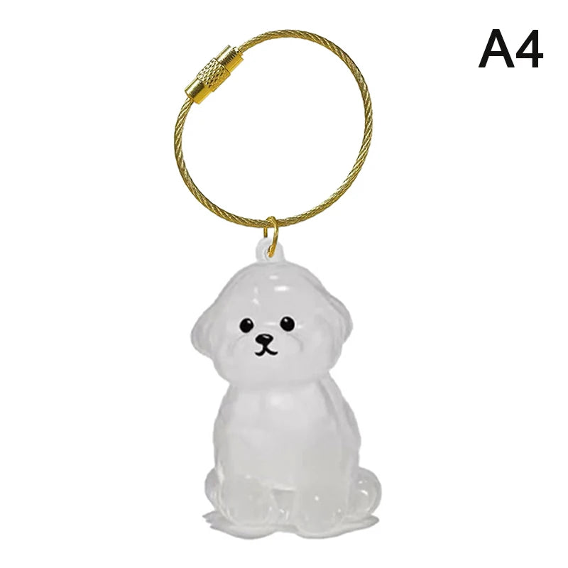 Clear Puppy Hair Memorial Keepsake Capsule Pet's Dog Fur Container DIY Pendant Keycha lifestyle view