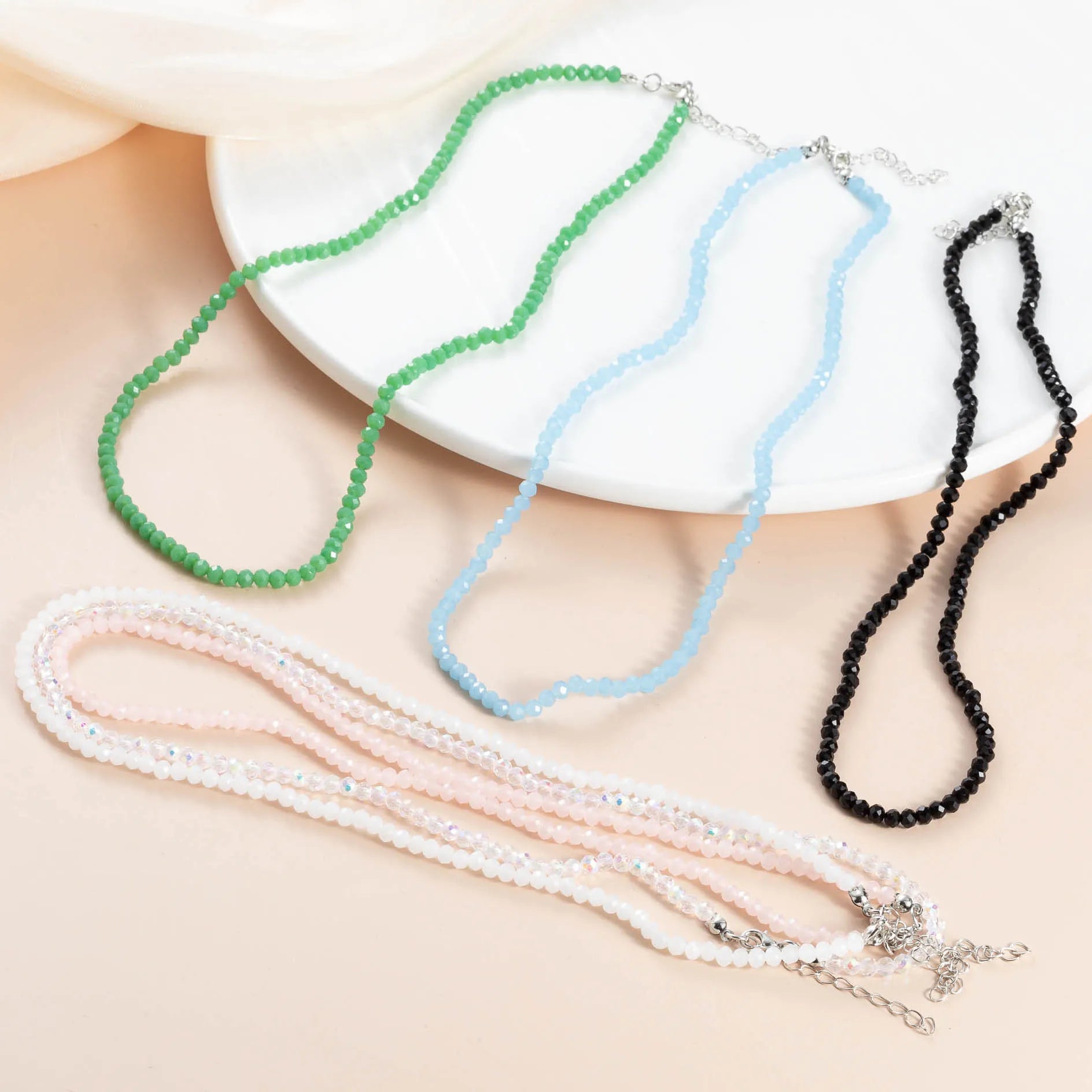Simple Black Beads Short Necklace for Women Chokers Femme Ladies Party Necklace Fashi lifestyle view