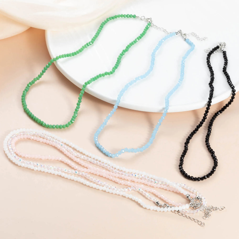 Simple Black Beads Short Necklace for Women Chokers Femme Ladies Party Necklace Fashi lifestyle view
