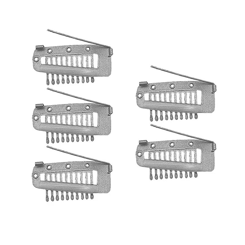 1/5 Pcs With Safety Pin 10-Teeth Strong Chunni Grip Hair Clip Comb Setting Grip Cli additional angle