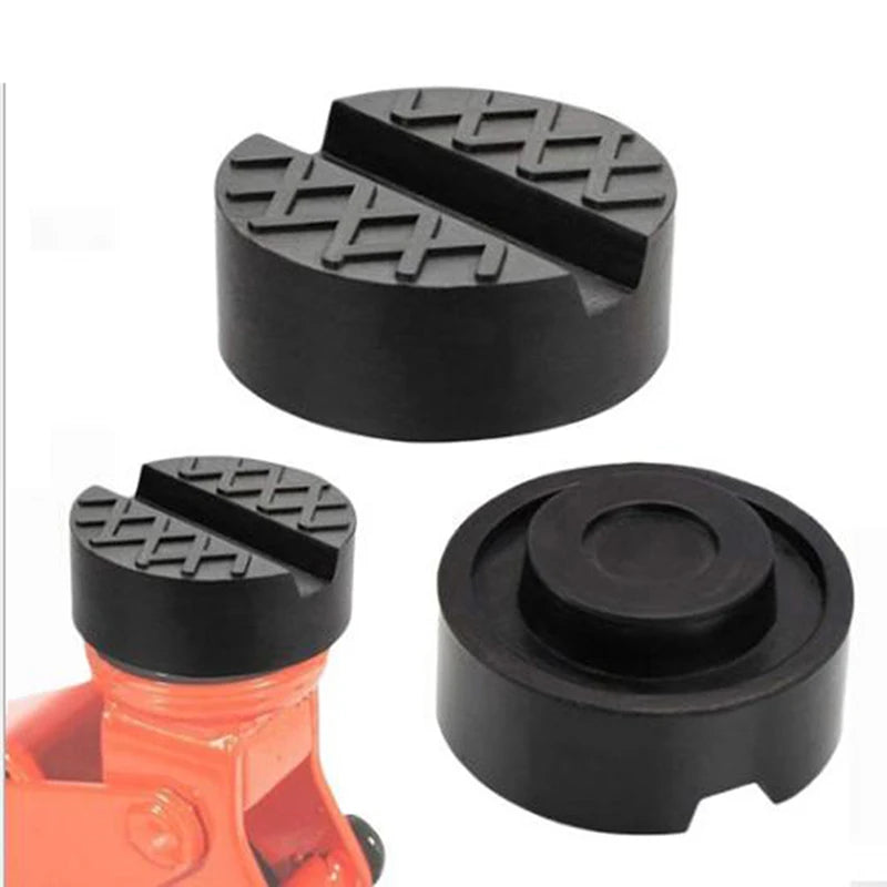 Black Rubber Slotted Floor Jack Pad