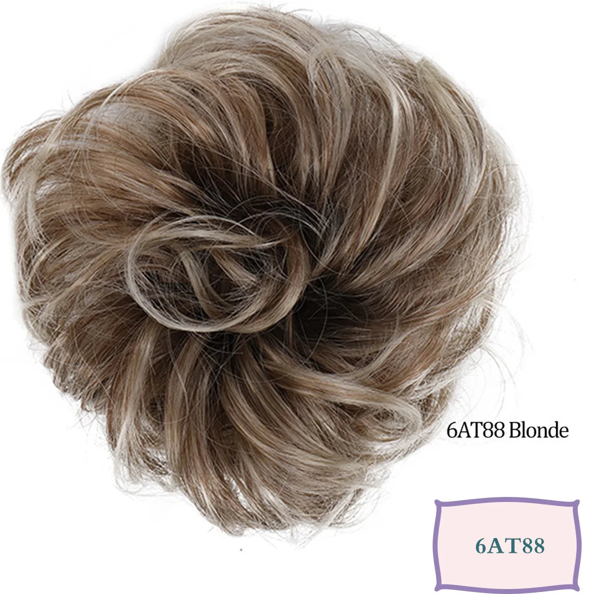 Synthetic Messy Hair Bun Chignon Scrunchies Fake Hair Band Braid Elastic Hairpiece additional angle