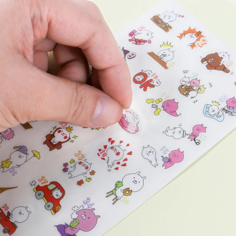 6Pcs Waterproof Cartoon Sticker Set | Cute DIY Decals for Laptops, Phones, and Plan additional angle